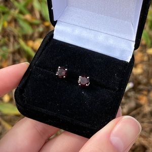 Sterling Silver Ruby Earrings